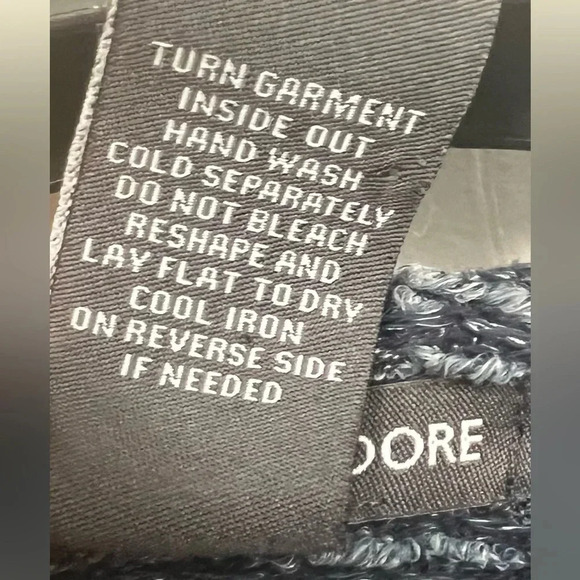 Chelsea & Theodore Womens Blue Fringe Trim Open Front Cardigan Sweater. - Picture 8 of 8